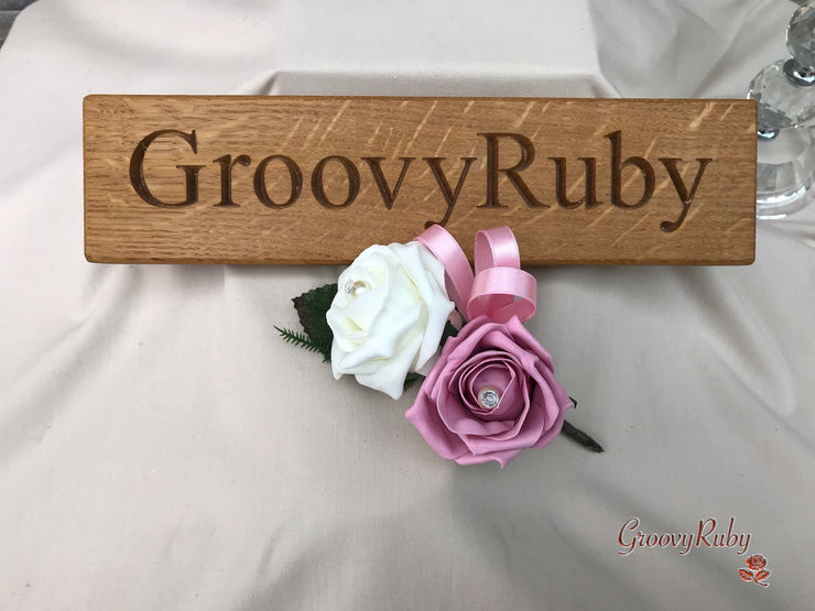 Double Rose Pearl Buttonhole - Colour Combination of your Choice