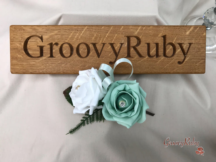 Double Rose Pearl Buttonhole - Colour Combination of your Choice