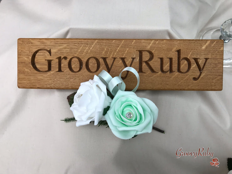 Double Rose Pearl Buttonhole - Colour Combination of your Choice