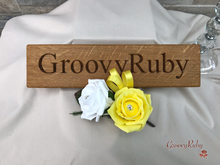 Double Rose Pearl Buttonhole - Colour Combination of your Choice
