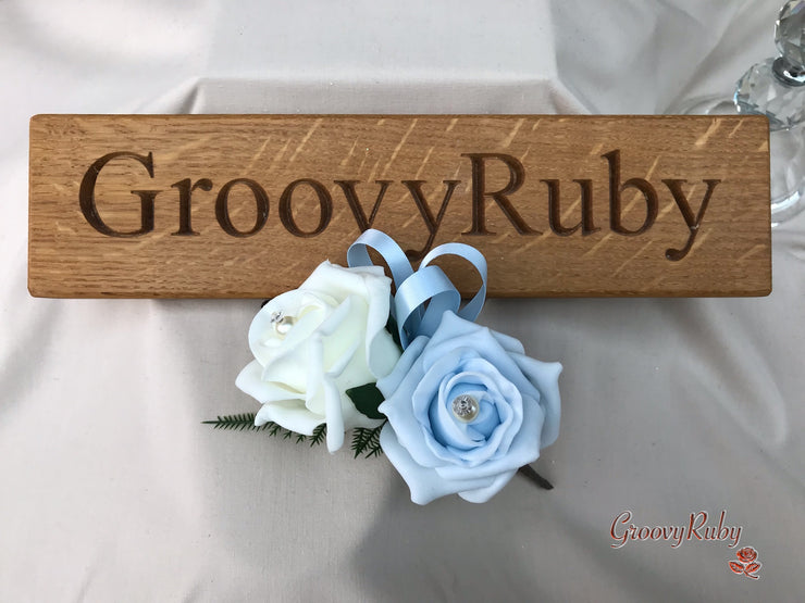 Double Rose Pearl Buttonhole - Colour Combination of your Choice