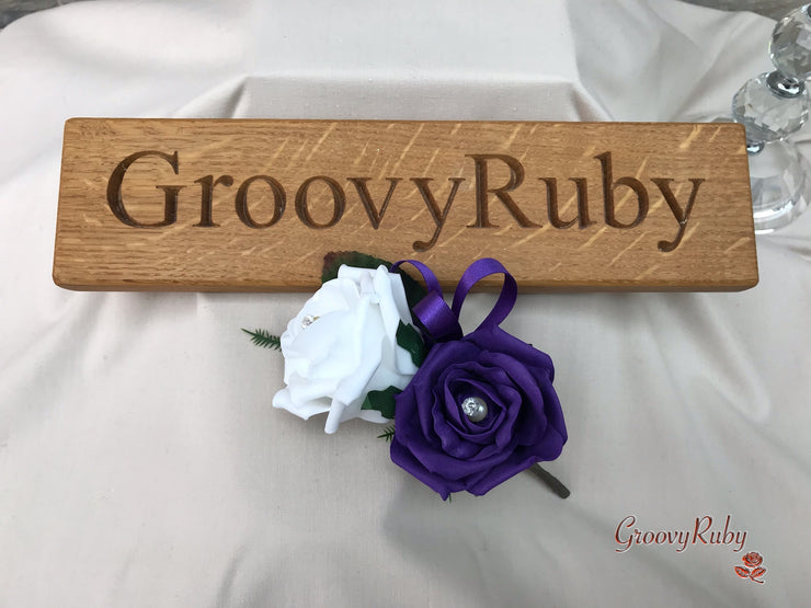 Double Rose Pearl Buttonhole - Colour Combination of your Choice