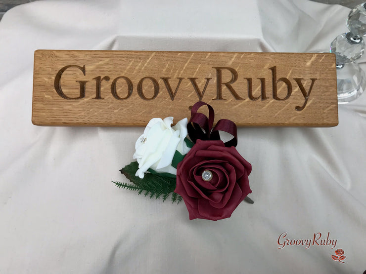 Double Rose Pearl Buttonhole - Colour Combination of your Choice