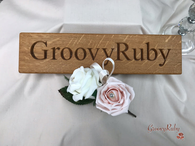 Double Rose Pearl Buttonhole - Colour Combination of your Choice