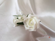 Ivory Rose Crystal With Ivory Pearl Babies Breath
