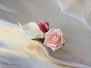 Hot Pink & Baby Pink Rose & Large White Calla Lily