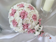Dusky Pink & Ivory Rose Crystal