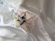 Mocha Pink Roses & Ivory Carnations With Calla Lily & Gypsophila