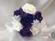 Cadbury Purple Glitter Rose With Silver Babies Breath