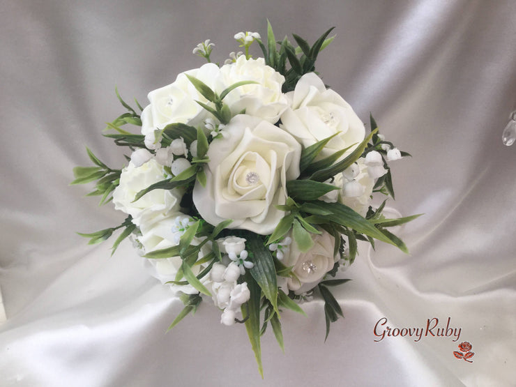 Rose, Carnation, Lily of the Valley & Foliage