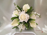 Ivory Rose & Large Calla Lily With Lily of the Valley