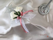 Dusky Pink & Ivory Rose Crystal