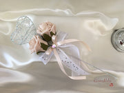 Small Tiger Lilies & Vintage Mocha Pink Roses With Foliage
