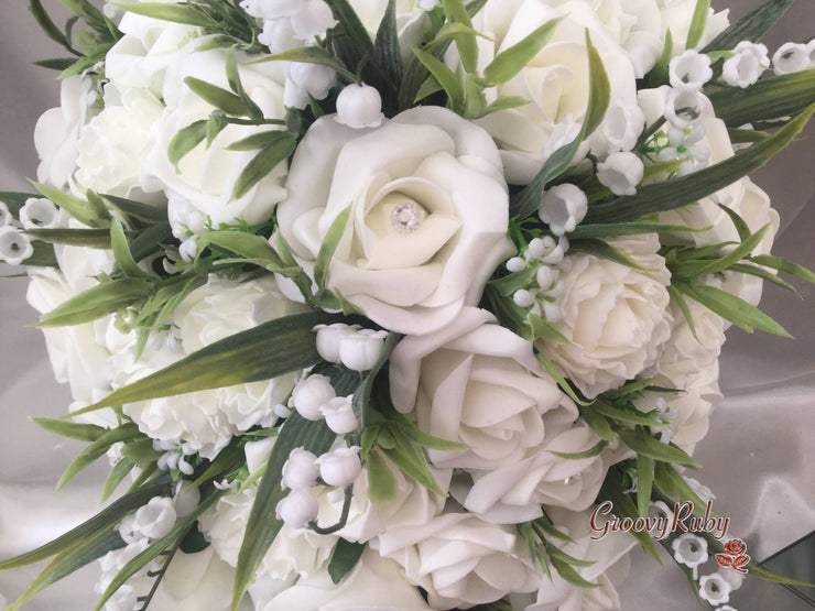 Rose, Carnation, Lily of the Valley & Foliage