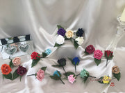 Single Crystal Rose Buttonhole - Colour of your Choice