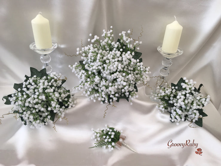 Hand Tied Gypsophila Bouquets