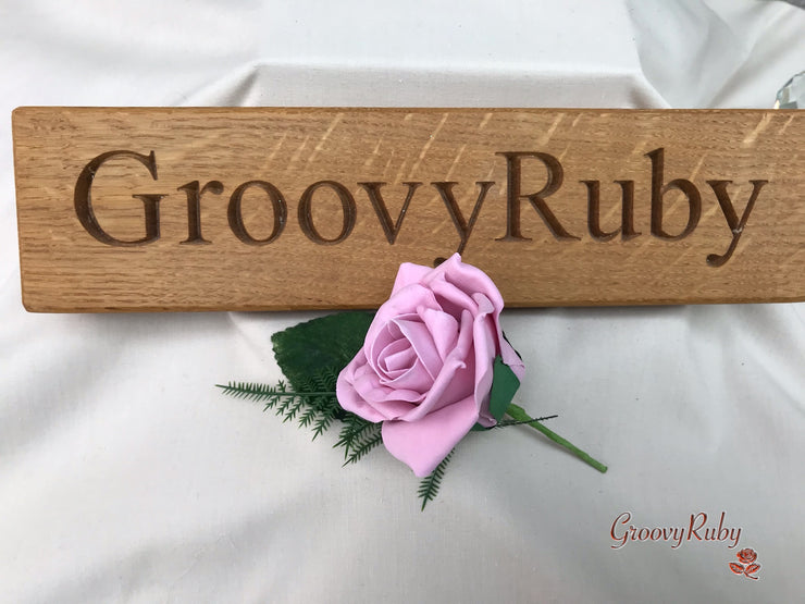 Grey & Mixed Pink Foam Roses With Gypsophila & Crystal