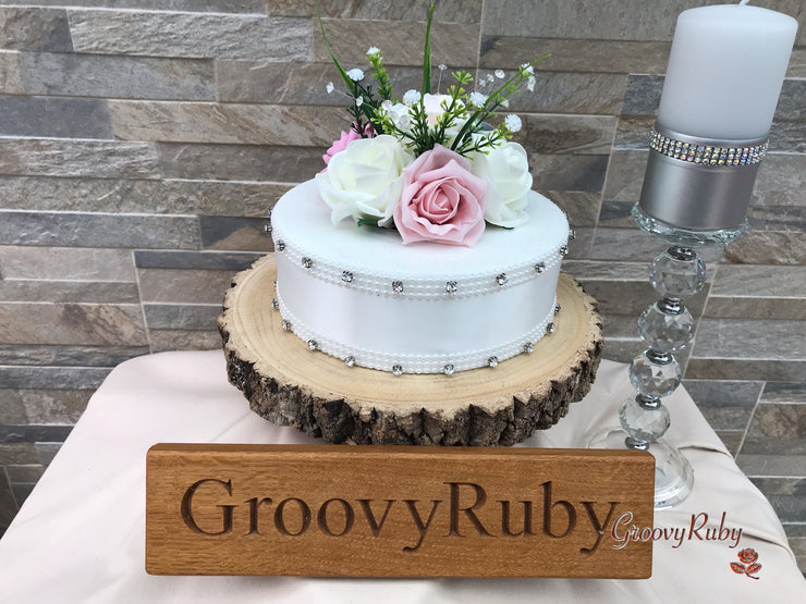 Grey & Mixed Pink Foam Roses With Gypsophila & Crystal