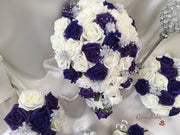 Cadbury Purple Glitter Rose With Silver Babies Breath