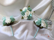 Mint Green & Ivory Butterfly Crystal