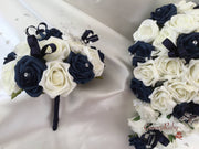 Navy & Ivory Butterfly Crystal