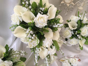 Ivory Rose & Large Calla Lily With Lily of the Valley