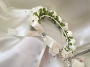 Bridesmaid Flower Head Garland - Ivory