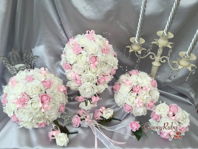 Baby Pink & Ivory Butterfly Crystal