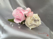Baby Pink & Ivory Butterfly Crystal