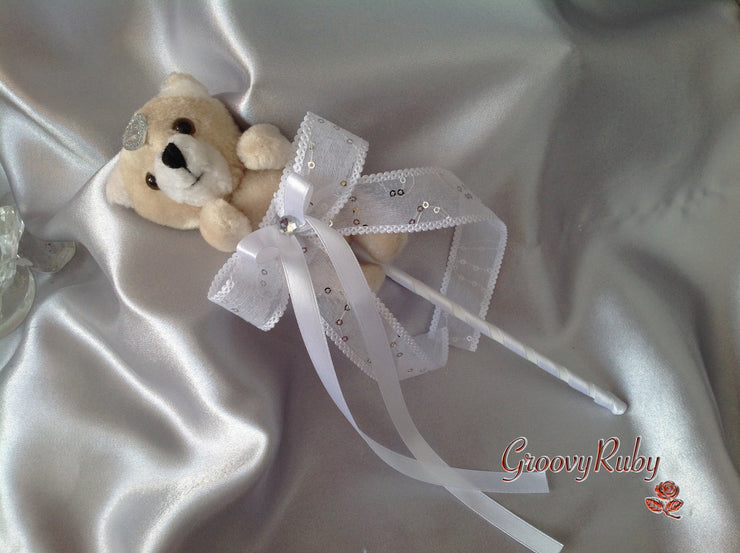 Baby/Toddler Flower Girl Bear Wands