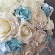 Baby Blue & Ivory Butterfly Crystal