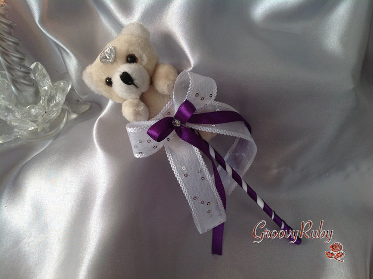 Cadbury Purple & Ivory Butterfly Crystal