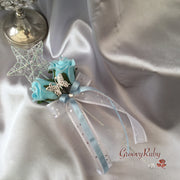 Baby Blue & Ivory Butterfly Crystal