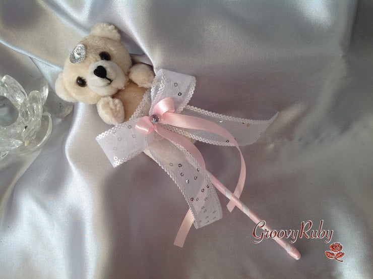 Baby Pink & Ivory Butterfly Crystal