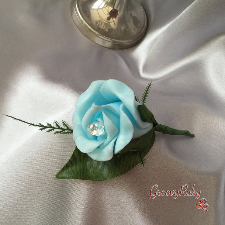 Baby Blue Single Buttonhole