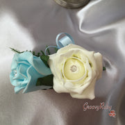 Baby Blue & Ivory Butterfly Crystal