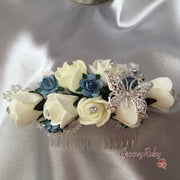 Baby Blue & Ivory Butterfly Crystal