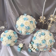 Baby Blue & Ivory Butterfly Crystal