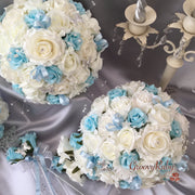 Baby Blue & Ivory Butterfly Crystal