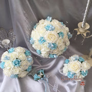 Baby Blue & Ivory Butterfly Crystal