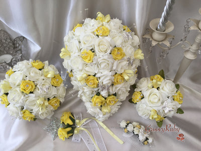 Lemon & Ivory Butterfly Crystal