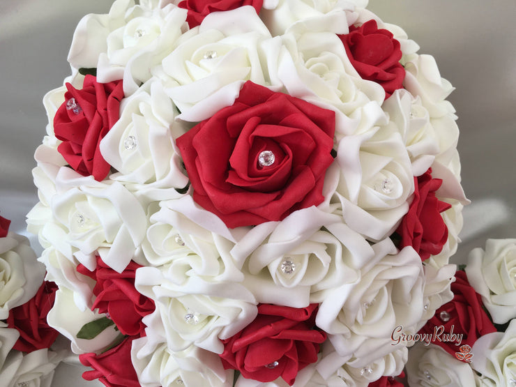 Red & Ivory Rose Crystal Range