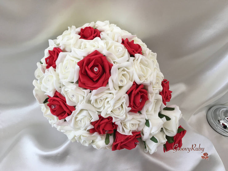 Red & Ivory Rose Crystal Range