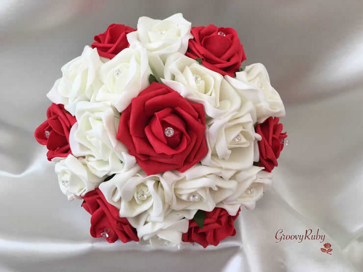 Red & Ivory Rose Crystal Range