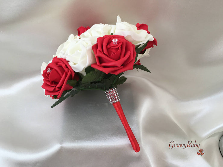 Red & Ivory Rose Crystal Range