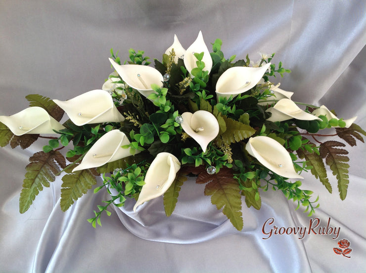 Ivory Calla Lily Table Centrepiece