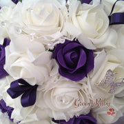 Cadbury Purple & Ivory Butterfly Crystal
