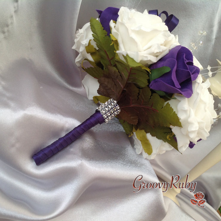 Cadbury Purple & Ivory Butterfly Crystal