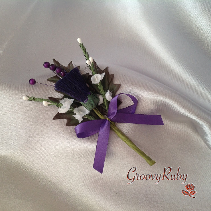 Cadbury Purple & Ivory Butterfly Crystal
