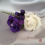 Cadbury Purple & Ivory Butterfly Crystal